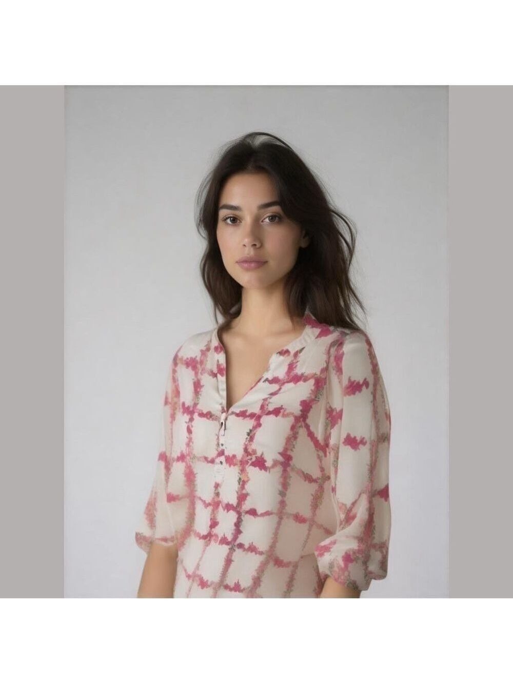 Charming Charlie Floral Blouse Medium